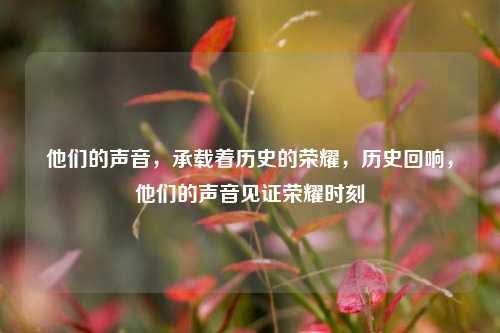 他们的声音，承载着历史的荣耀，历史回响，他们的声音见证荣耀时刻