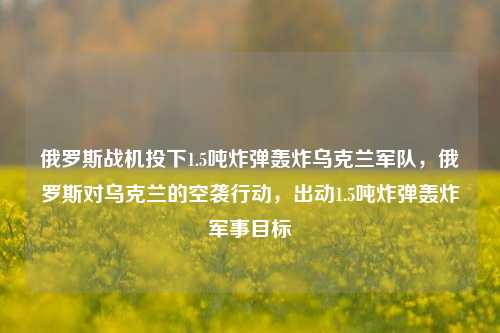 俄罗斯战机投下1.5吨炸弹轰炸乌克兰军队，俄罗斯对乌克兰的空袭行动，出动1.5吨炸弹轰炸军事目标