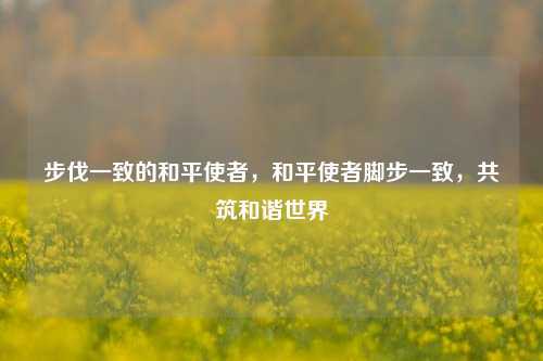 步伐一致的和平使者，和平使者脚步一致，共筑和谐世界