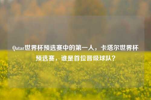 Qatar世界杯预选赛中的第一人，卡塔尔世界杯预选赛，谁是首位晋级球队？