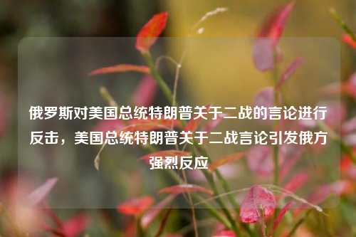 俄罗斯对美国总统特朗普关于二战的言论进行反击，美国总统特朗普关于二战言论引发俄方强烈反应