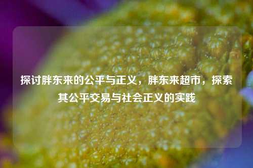探讨胖东来的公平与正义，胖东来超市，探索其公平交易与社会正义的实践
