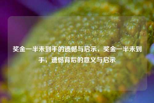 奖金一半未到手的遗憾与启示，奖金一半未到手，遗憾背后的意义与启示