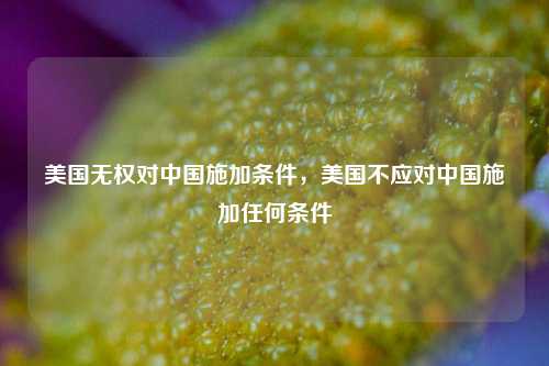 美国无权对中国施加条件，美国不应对中国施加任何条件