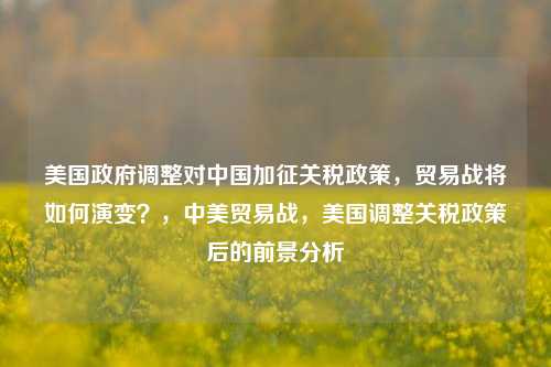 美国政府调整对中国加征关税政策，贸易战将如何演变？，中美贸易战，美国调整关税政策后的前景分析