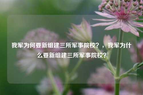 我军为何要新组建三所军事院校？，我军为什么要新组建三所军事院校？