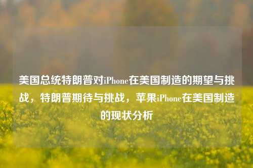 美国总统特朗普对iPhone在美国制造的期望与挑战，特朗普期待与挑战，苹果iPhone在美国制造的现状分析