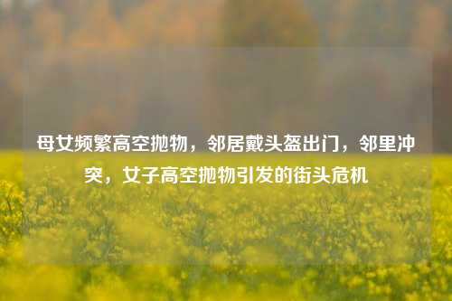 母女频繁高空抛物，邻居戴头盔出门，邻里冲突，女子高空抛物引发的街头危机