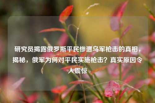 研究员揭露俄罗斯平民惨遭乌军枪击的真相，揭秘，俄军为何对平民实施枪击？真实原因令人震惊