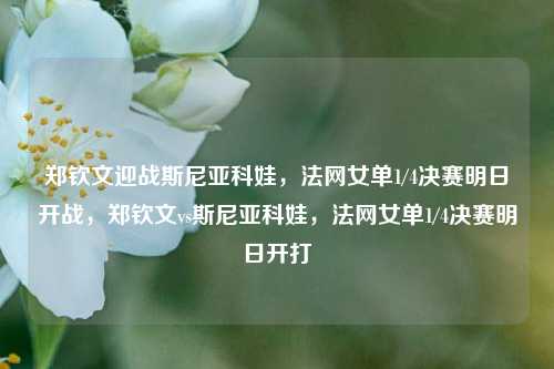 郑钦文迎战斯尼亚科娃，法网女单1/4决赛明日开战，郑钦文vs斯尼亚科娃，法网女单1/4决赛明日开打