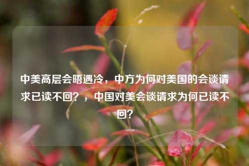 中美高层会晤遇冷，中方为何对美国的会谈请求已读不回？，中国对美会谈请求为何已读不回？