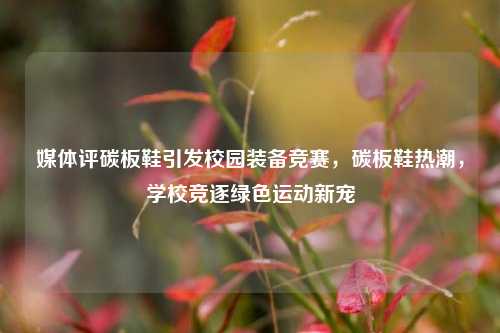 媒体评碳板鞋引发校园装备竞赛，碳板鞋热潮，学校竞逐绿色运动新宠