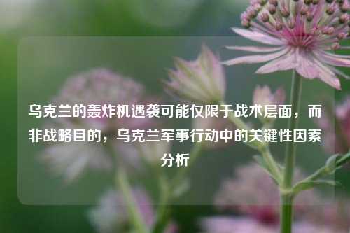 乌克兰的轰炸机遇袭可能仅限于战术层面，而非战略目的，乌克兰军事行动中的关键性因素分析