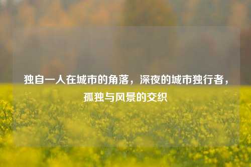 独自一人在城市的角落，深夜的城市独行者，孤独与风景的交织