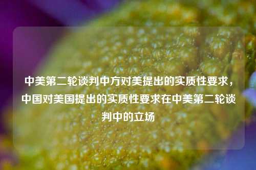 中美第二轮谈判中方对美提出的实质性要求，中国对美国提出的实质性要求在中美第二轮谈判中的立场