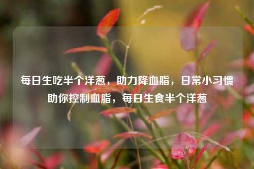 每日生吃半个洋葱，助力降血脂，日常小习惯助你控制血脂，每日生食半个洋葱