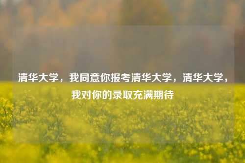 清华大学，我同意你报考清华大学，清华大学，我对你的录取充满期待