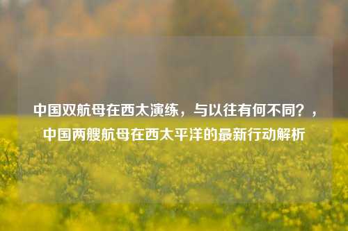 中国双航母在西太演练，与以往有何不同？，中国两艘航母在西太平洋的最新行动解析