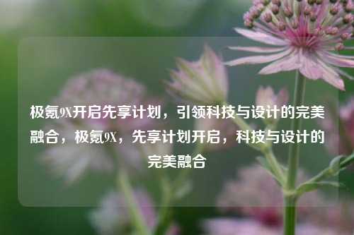 极氪9X开启先享计划，引领科技与设计的完美融合，极氪9X，先享计划开启，科技与设计的完美融合