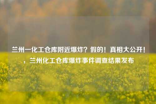 兰州一化工仓库附近爆炸？假的！真相大公开！，兰州化工仓库爆炸事件调查结果发布