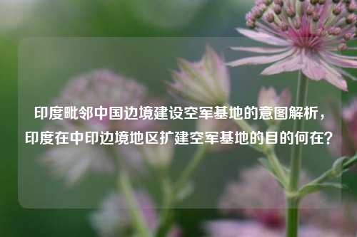 印度毗邻中国边境建设空军基地的意图解析，印度在中印边境地区扩建空军基地的目的何在？