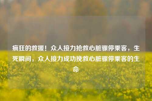 疯狂的救援！众人接力抢救心脏骤停乘客，生死瞬间，众人接力成功挽救心脏骤停乘客的生命