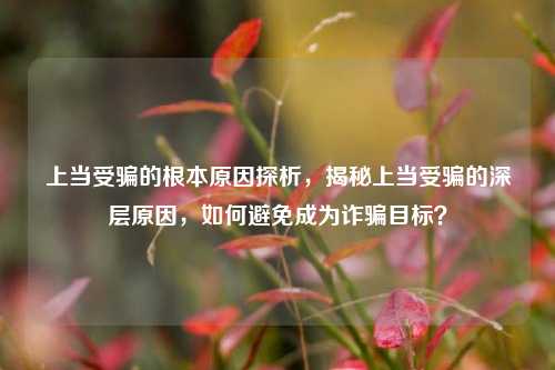 上当受骗的根本原因探析，揭秘上当受骗的深层原因，如何避免成为诈骗目标？